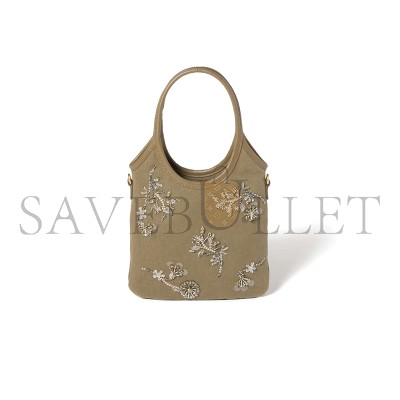 MIU MIU IVY EMBROIDERED GABARDINE BAG 5BA281 (24*20cm) MIU MIU IVY EMBROIDERED GABARDINE BAG 5BA281 (24*20cm)
